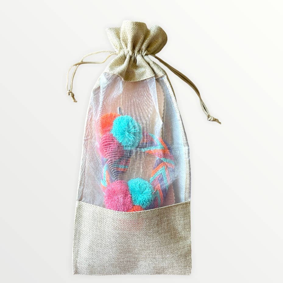 Colorful 4U - Wholesale Gift Bag - Sandals Travel Bag | Burlap/ Organza/ Jute Gift Bag0