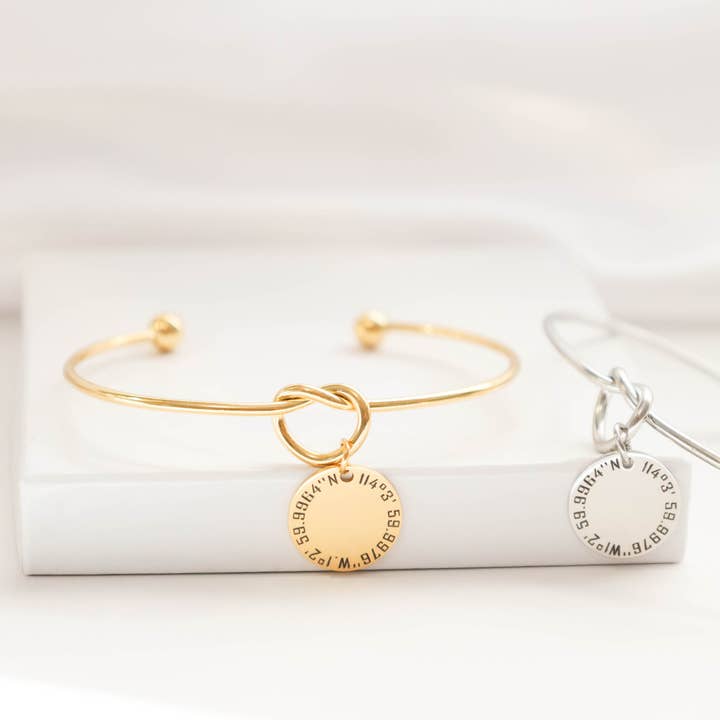 Life Prints Products – wholesale Charm/dangle bracelet – Custom Latitude Longitude Bracelet