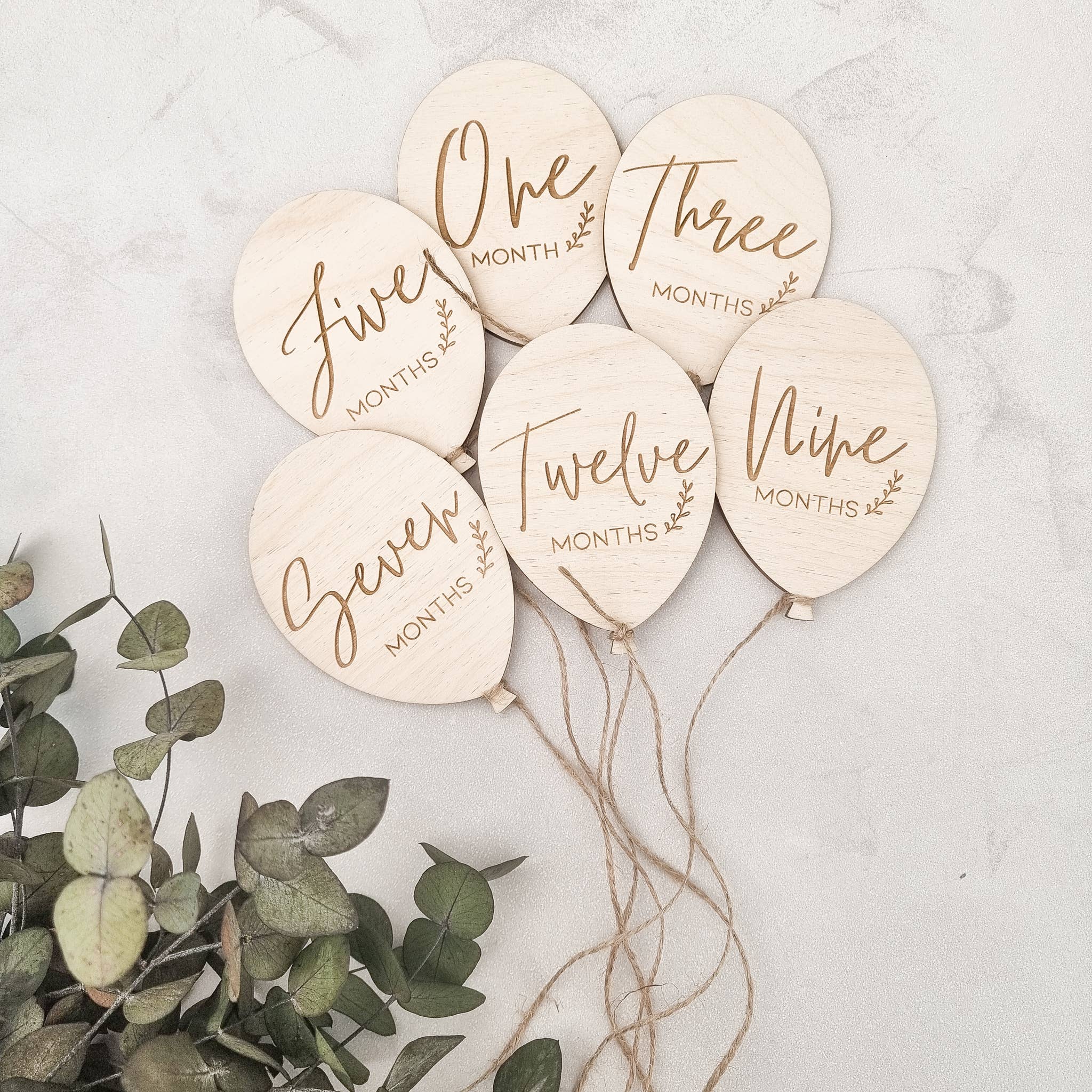 tilleytree – wholesale Milestone art/keepsake – Child & baby – Balloon Baby Milestone Cards | TilleyTree2