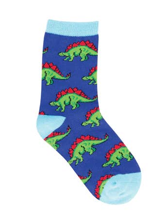 Navy Kids' Cotton Crew Socks 6 Pack - Leggo My Stego for wholesale on Faire0