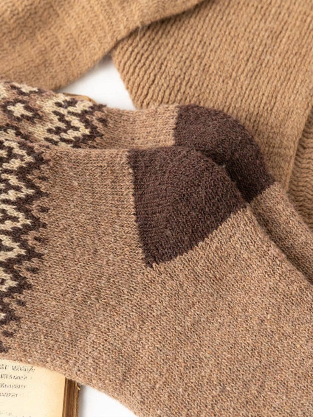 Funkyrel® Atzbranding Limited - Vendita all'ingrosso Calzini - Uomo - Rufia - Calze Invernali Spesse Retrò Classiche da Uomo - 5 Paia/Confezione6