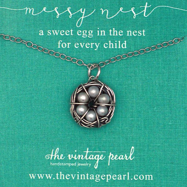 The Vintage Pearl - Vendita all'ingrosso Collana con ciondolo/pendaglio - Collana Messy Nest (1-6 perle)4