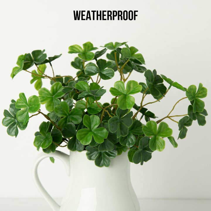 Factory Direct Craft - Wholesale Cake/Cupcake Topper - 11" Weatherproof St. Patrick’s Day Shamrock Flower Bush 3