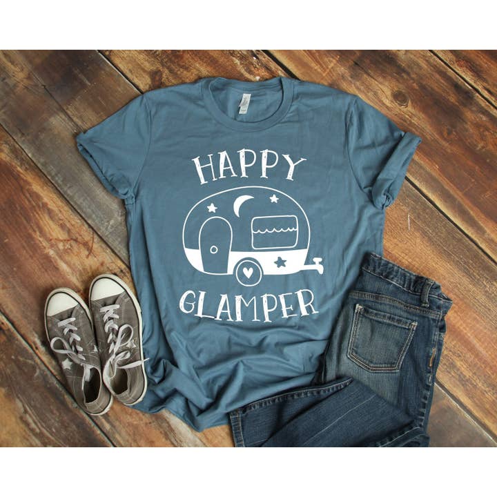 VibeClothing - Wholesale Screen Printed T-Shirt - Women's - Happy Glamper T-shirt