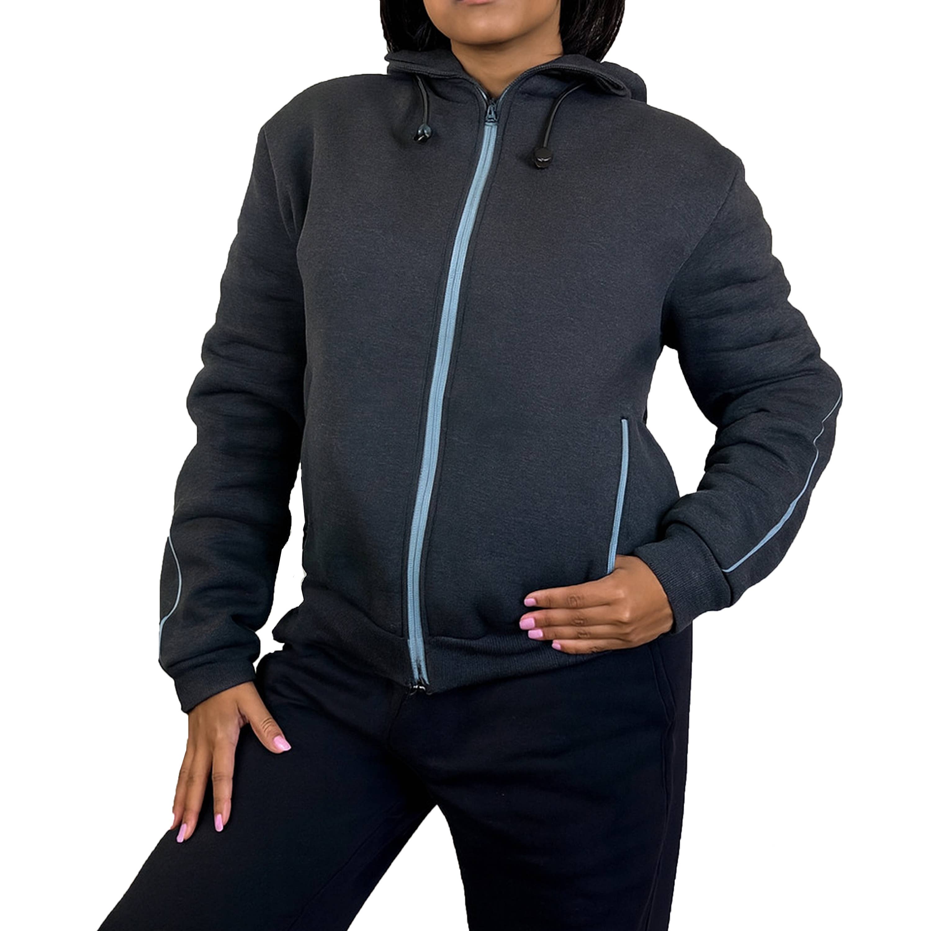 Galaxy By Harvic – wholesale Hoodie – Women's – Women's Loose-Fit Sherpa Fleece Lined Tech Full Zip Hoodie 1