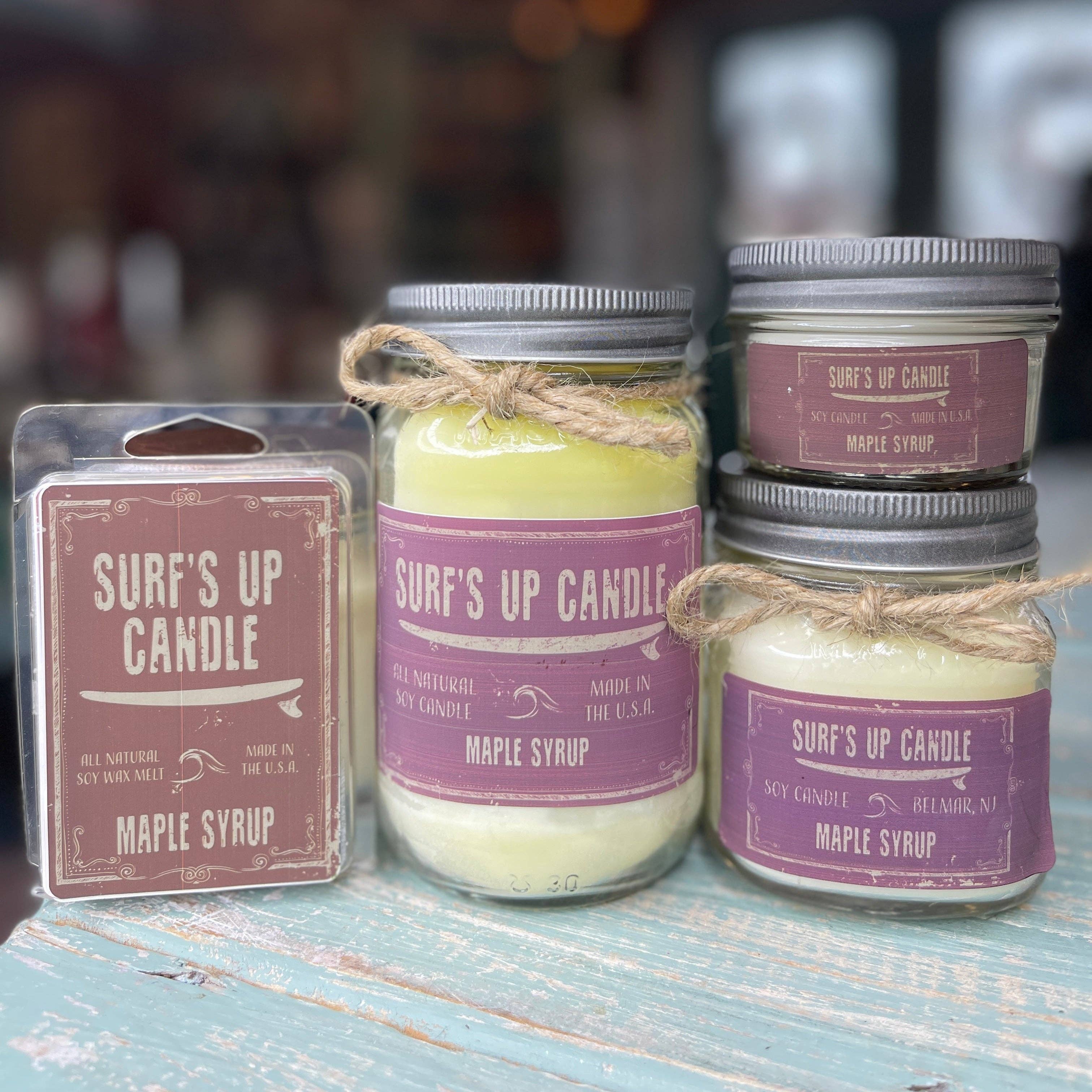 Surfs Up Candle - Wholesale Jar/Filled Candle - Maple Syrup Mason Jar Candle - Original Collection0