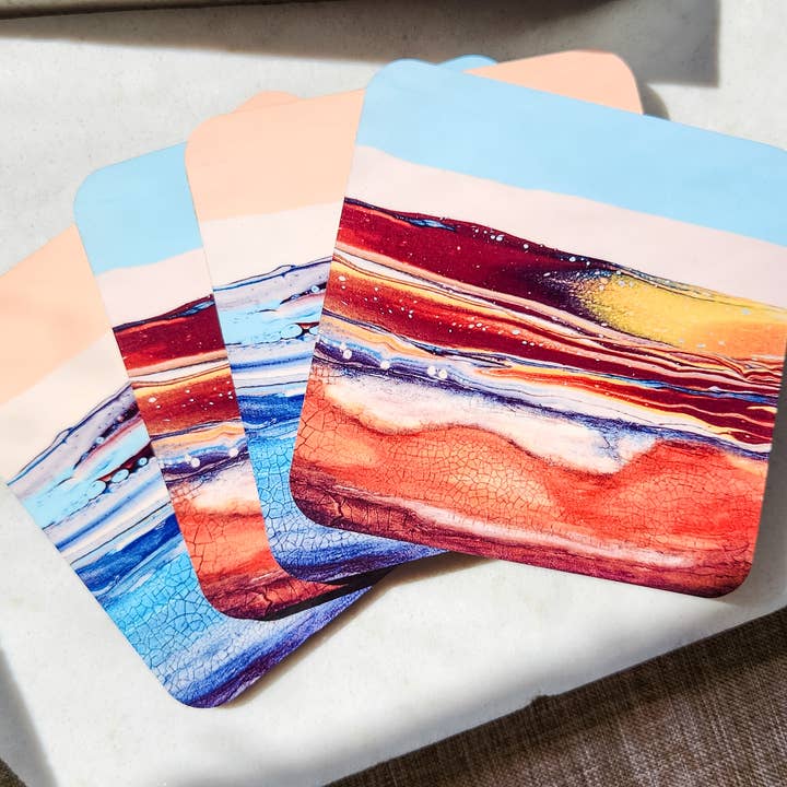 Vibrant Coaster Collections Dining Room Landscape Home Decor for wholesale by Art by Xizhou Xie