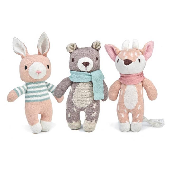 ThreadBear Knitted Animals + Gift Box - Knitted Soft Toys x3 for wholesale by ThreadBear Design UK/EU