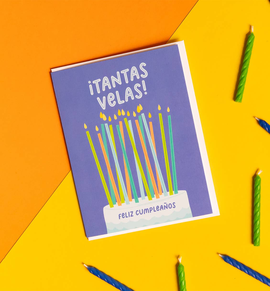 Graphic Anthology Greeting Cards - Wholesale Birthday Card - Tantas Velas birthday card | Spanish candles greeting card1