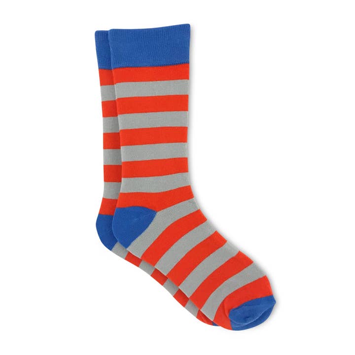 Orange Striber for engroshandel hos Society Socks