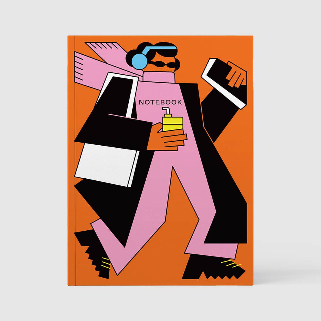 Redy. – wholesale Notebook – Designer On A Rush Plain Notebook with Illustrated Cover