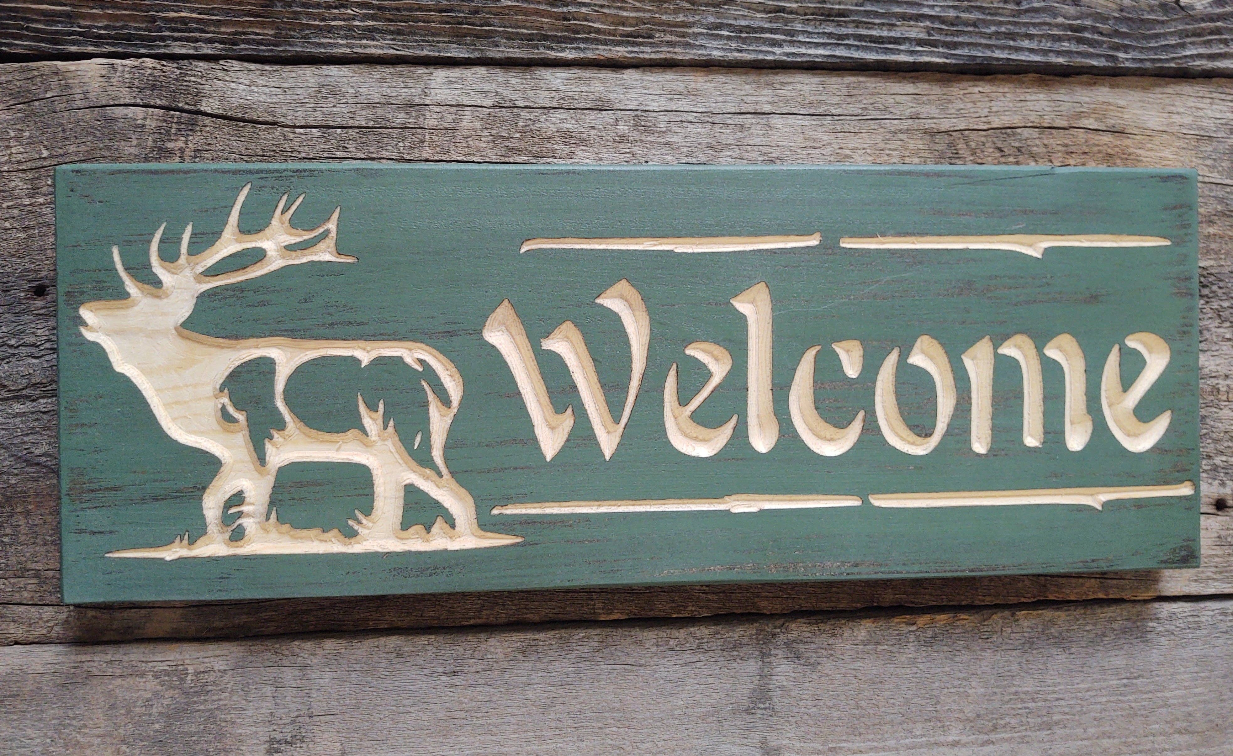 Knotty Pine Woodworks - Wholesale Sign - Welcome-Elk6