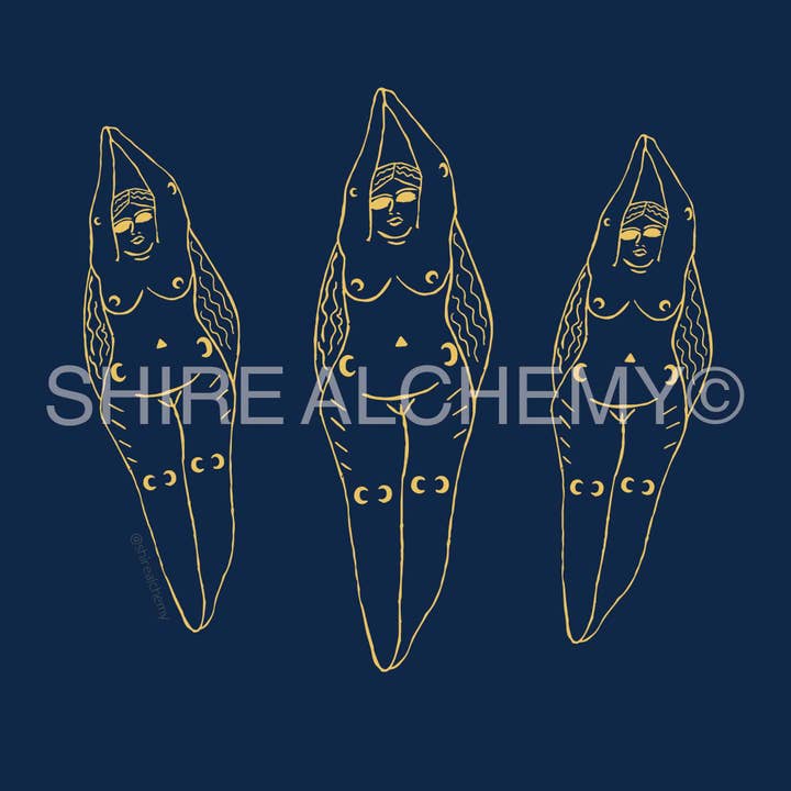 Stampa artistica Triple Moon Goddess per la vendita all'ingrosso da parte di Shire Alchemy