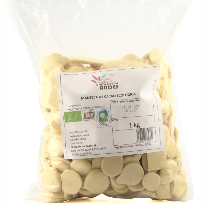 El Oro de los Andes – wholesale Body balm/butter – 1KG RAW CRIOLLO CACAO BUTTER DROP ES-ECO-023-MA