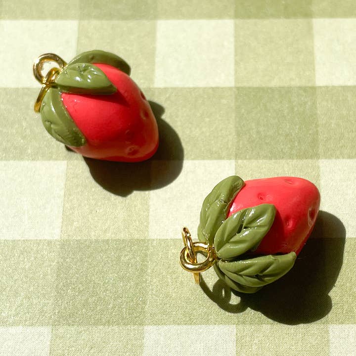 Strawberry Charms for wholesale by Bold Blossom Shop