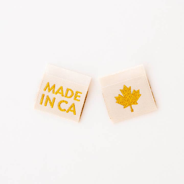 Sarah Hearts - Wholesale Craft Supplies - Made in Canada Gold - Sewing Woven Quilt and Garment Label