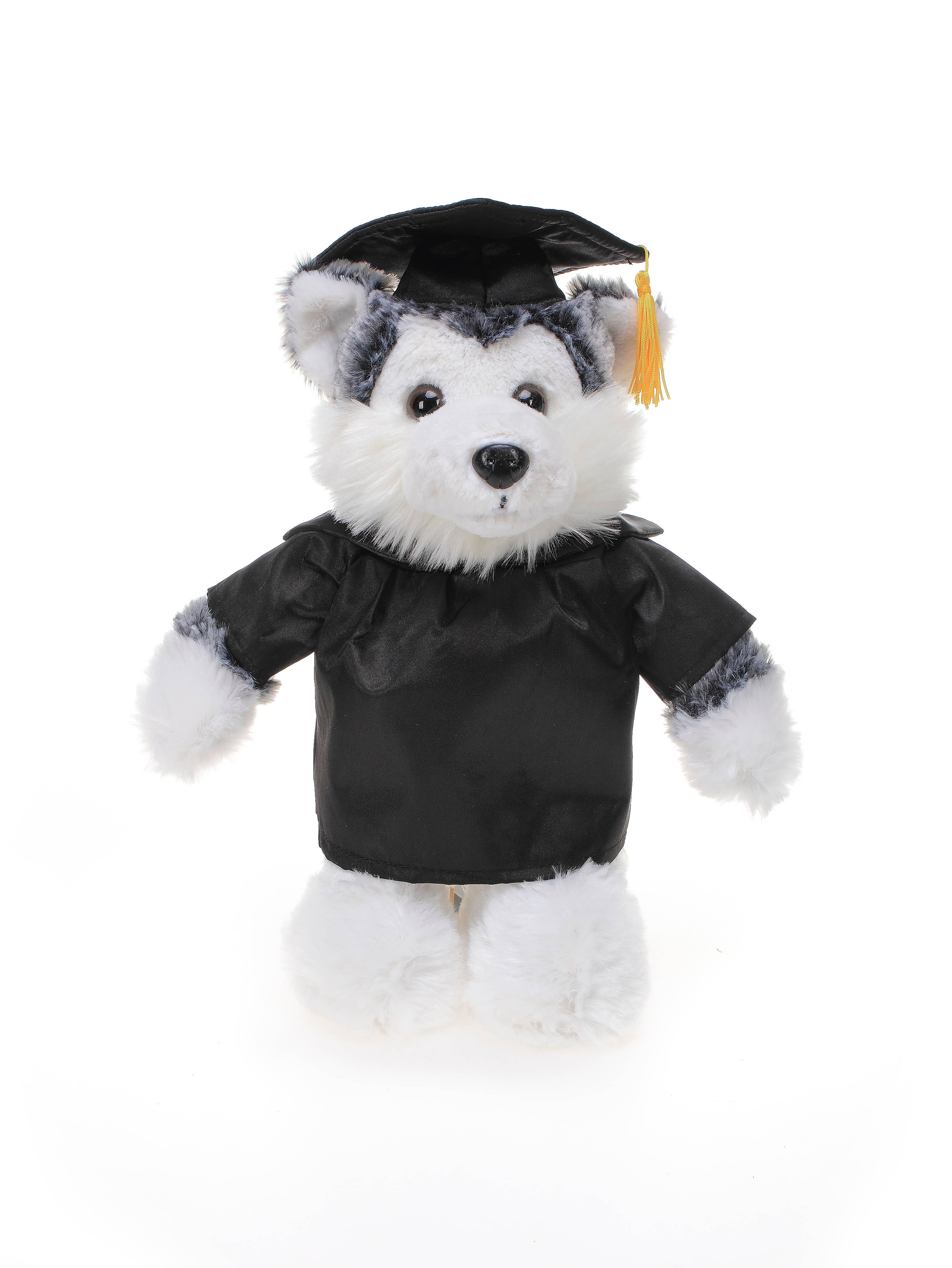 Plushland - Wholesale Stuffed/Plush Toy - Kids & Baby - Graduation Animals--Husky 11" with custom imprint