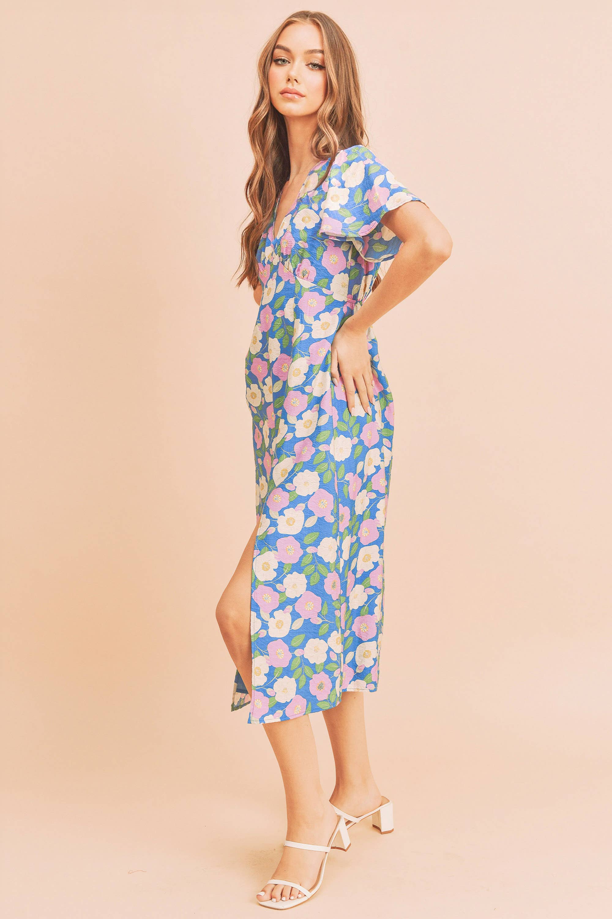 4109BK Inessa Floral Dress 3 for wholesale on Faire8