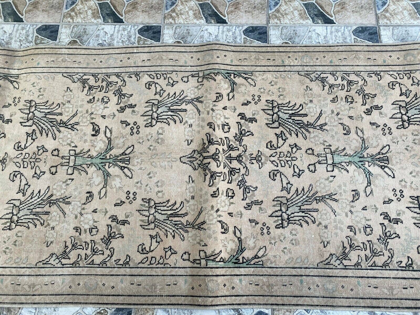 Oushak Rugs - Wholesale Runner Rug - Vintage Rug, Wool Oushak Runner Carpet Handmade 3.3x12.5 ft6