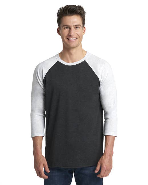 Total Apparel - Wholesale T-Shirt - Women's - Next Level 6051 - Unisex Triblend 3/4-Sleeve Raglan56