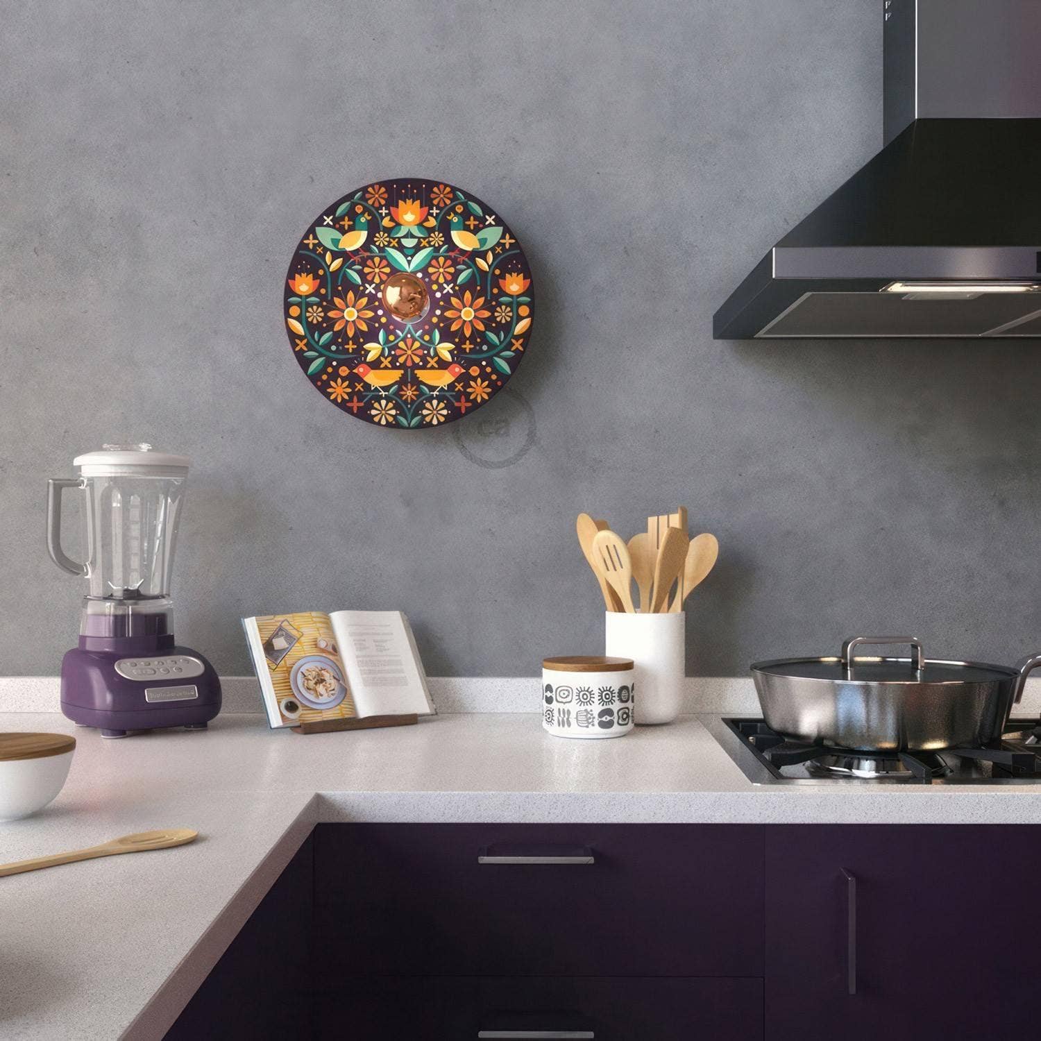 LIGHTINUP S.R.L. – wholesale Sconce – Ethnic Fermaluce with UFO lampshade in double-sided wood illustrated by3