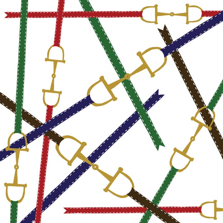 Equestrian/Colorful Bits Handtuch, Haferflocken für den Großhandel von Ox Bow Decor