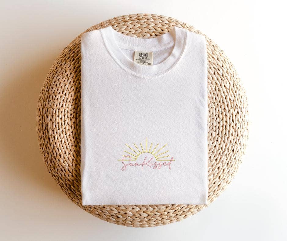 ART OF DOTS – wholesale T-shirt – women's – Embroidered Sun Kissed, Sunshine, Summer & Boho Shirts1
