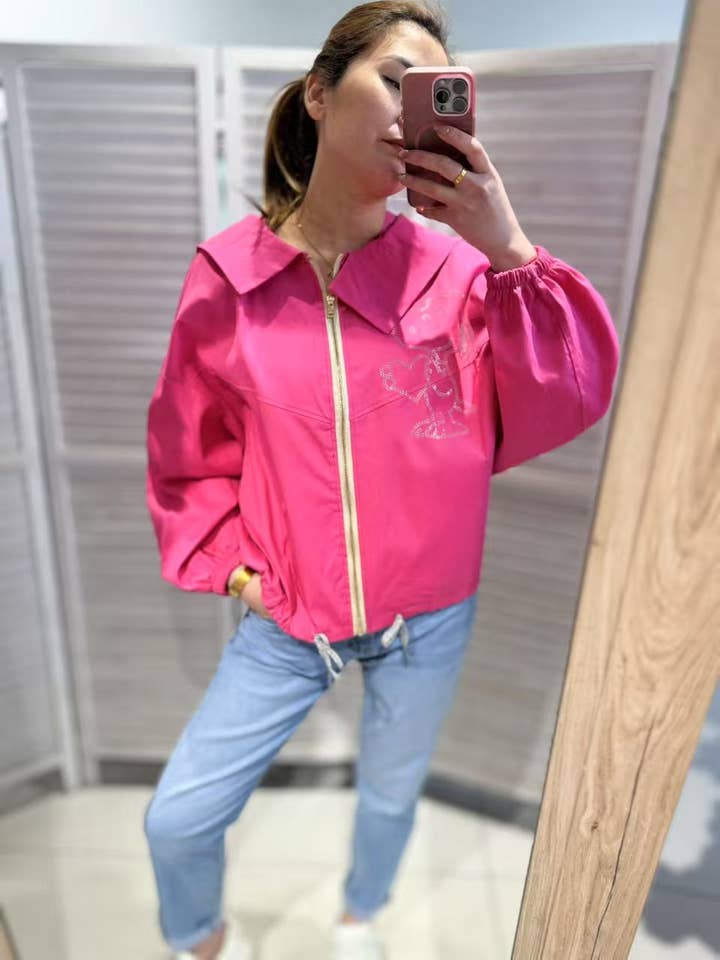 CHAQUETA DE ALGODÓN CON CAPUCHA Y CREMALLERA para venta al por mayor de VICTORIA&ISAAC