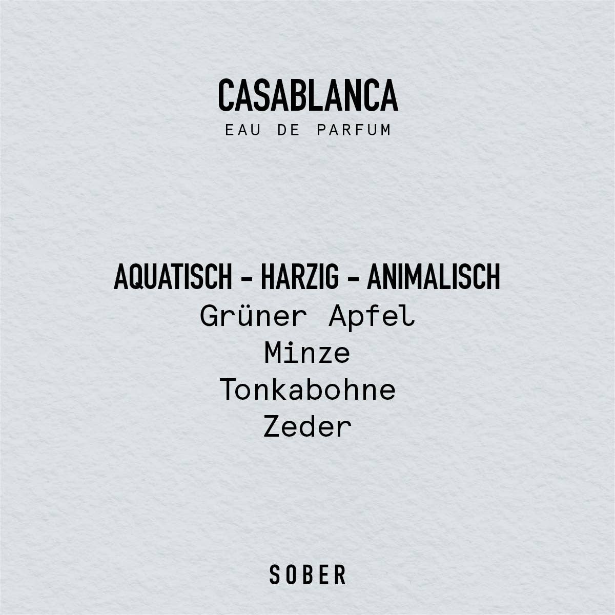 sober - Wholesale Perfume/Eau de Toilette - CASABLANCA - Eau de Parfum2