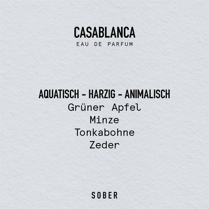 sober - Wholesale Perfume/Eau de Toilette - CASABLANCA - Eau de Parfum2