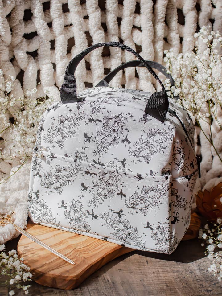 Ivory Swords | Bookish Insulated Lunch Tote for wholesale by Meaggie Moos