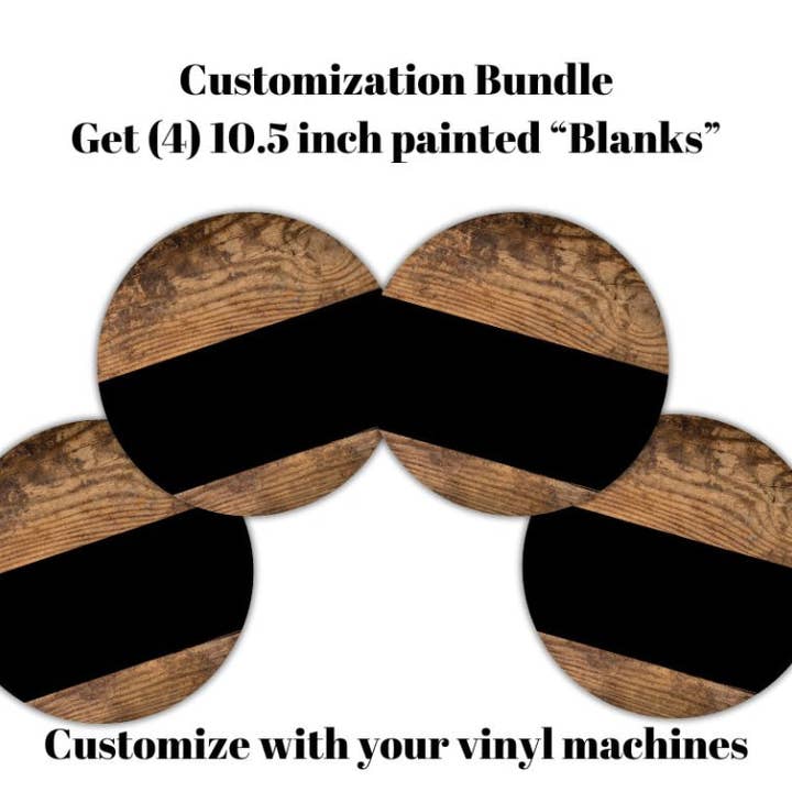 4 Customizable Signs, DCO-W-BLANK-1-BUNDLE, Sign For Wreath, 10.5" Wood Sign for wholesale by DecoExchange