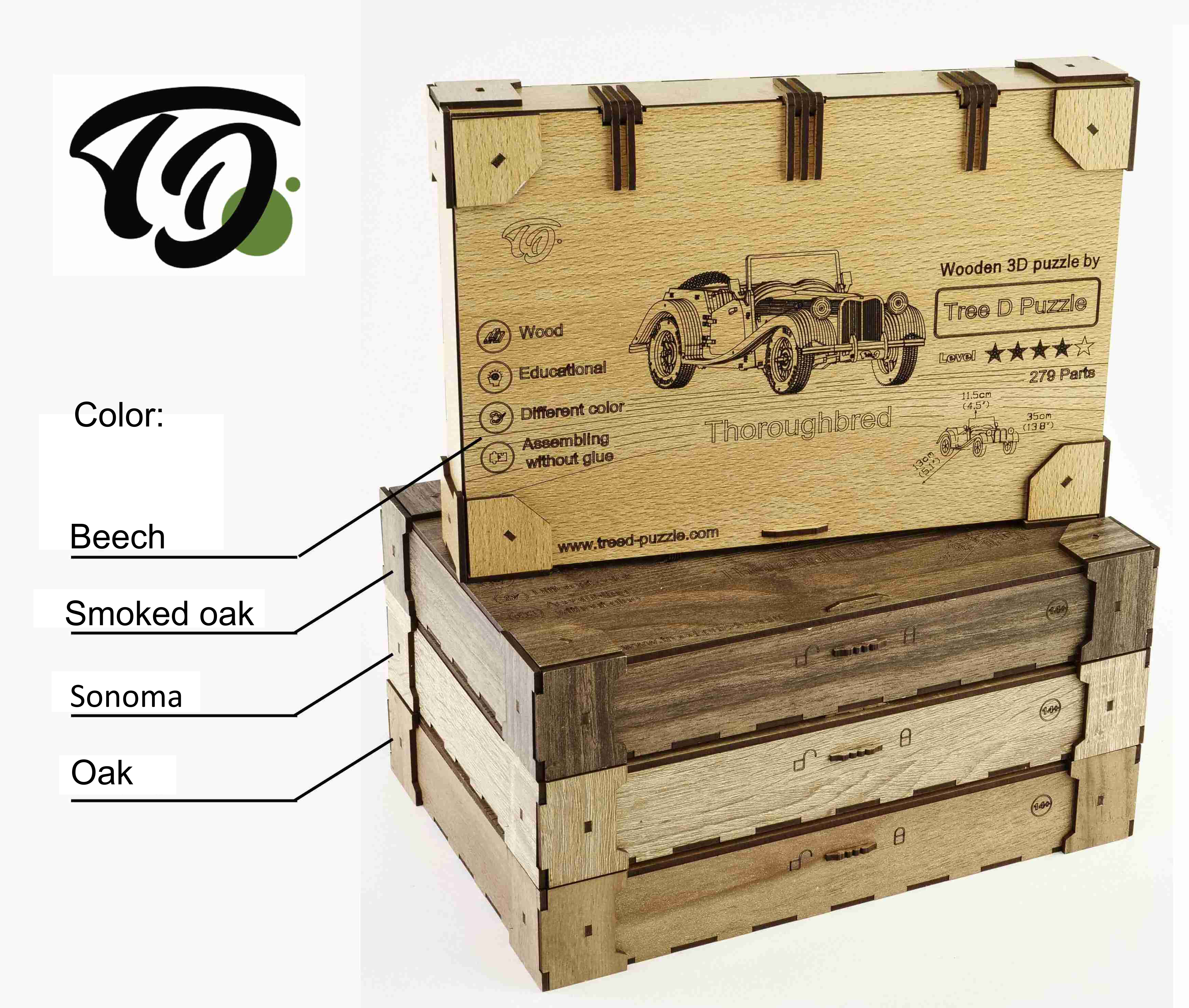 Next Day Shop - Wholesale Puzzle - Kids - Treed-Puzzle Car 3D Wooden Puzzle - Car Model Kit to Build1