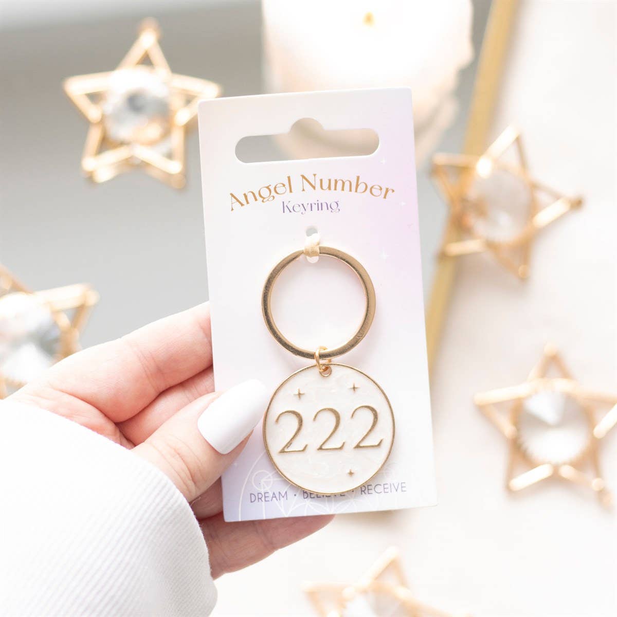 Green Tree – wholesale Keychain bracelet – 222 Angel Number Keyring2