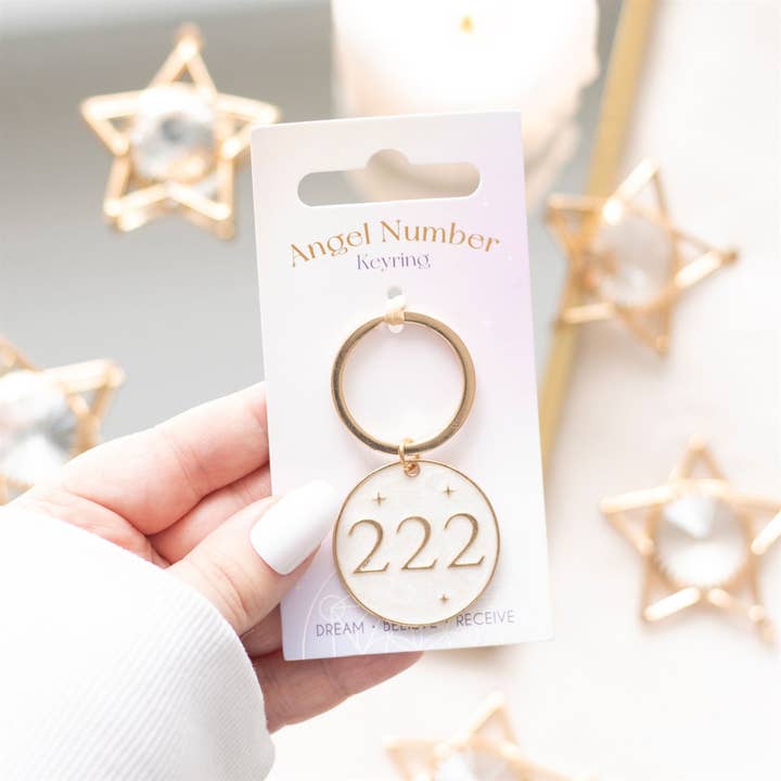 Green Tree – wholesale Keychain bracelet – 222 Angel Number Keyring2