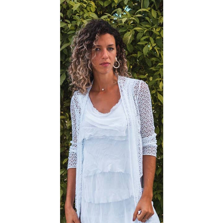 Dance in Paris - Wholesale Cardigan - Women's - Short Soft Stretchy Rayon Laser Cut Cardigan