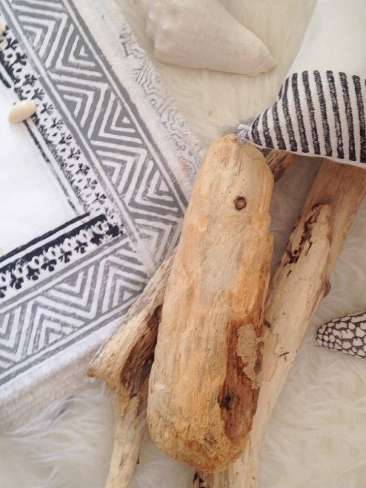 4 x aufeinander abgestimmte Blockprint-Servietten für den Großhandel von impressions du sud