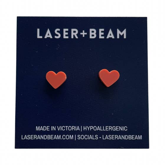 Heart Studs - Clay for wholesale by laserandbeam