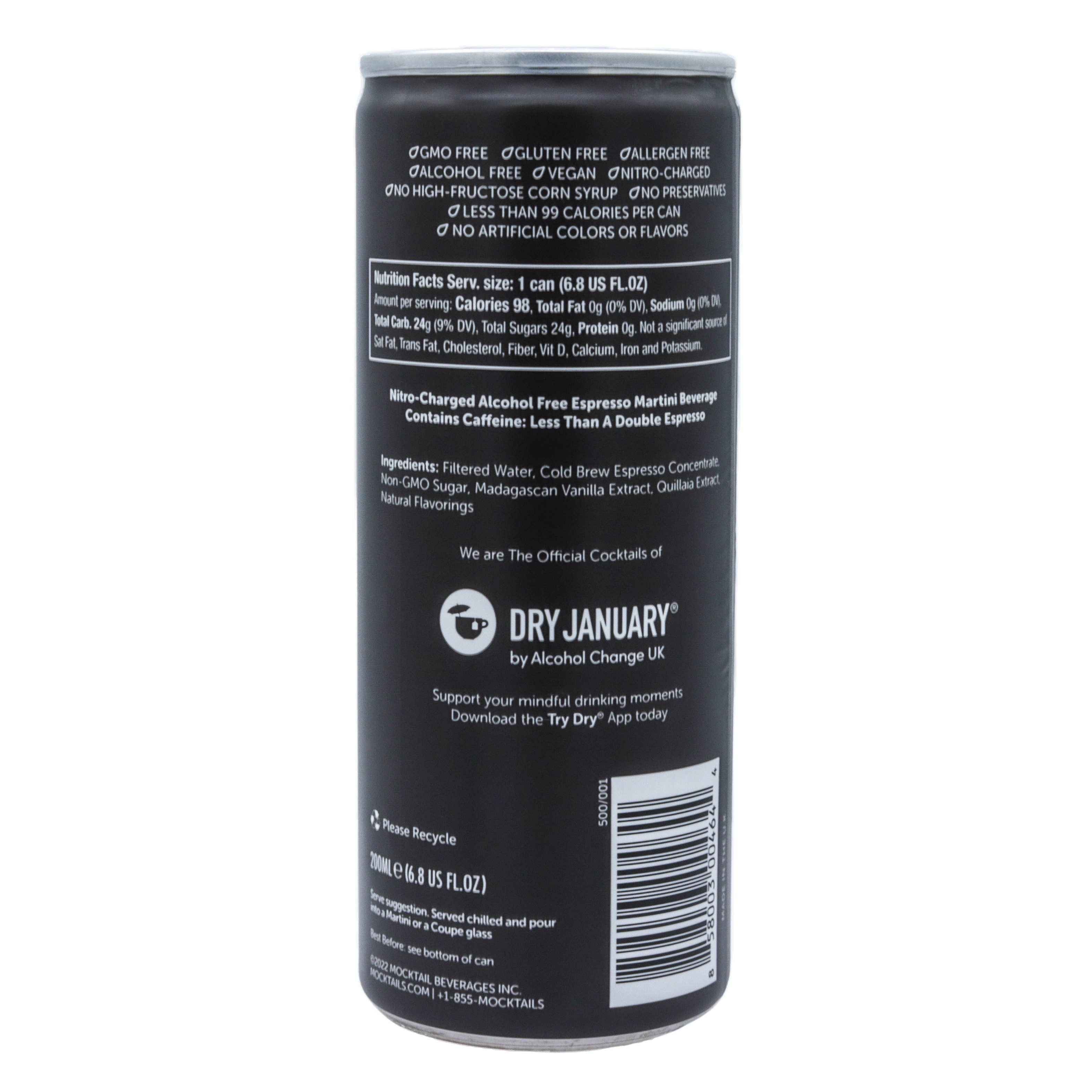 NITRO Mocktails - Wholesale Non-Alcoholic Aperitif/Mocktail - Non-Alcoholic Espresso Martini - Nitro 4PK2