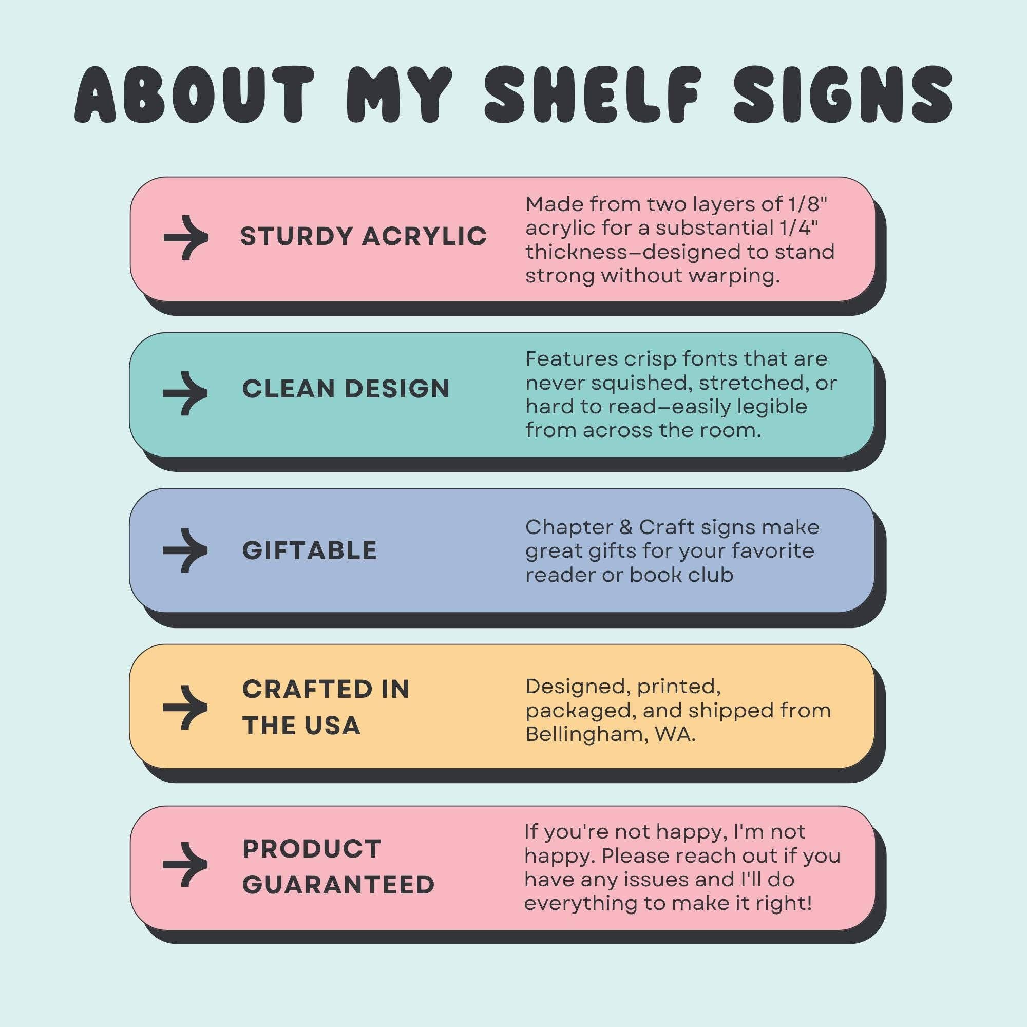 Chapter & Craft Studio - Wholesale Sign - Library Lane Acrylic Street Sign5