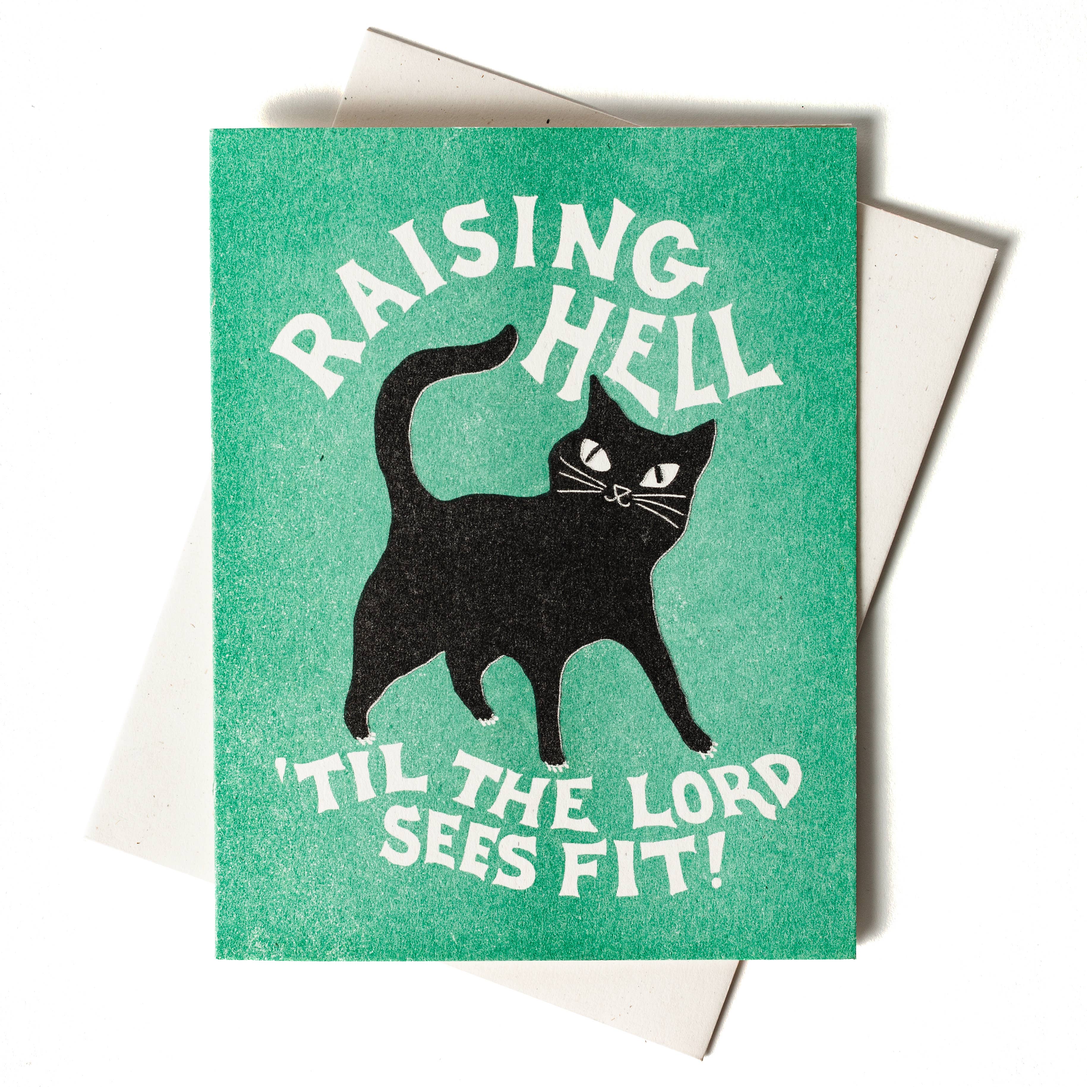 Bromstad Printing Co. - Wholesale Birthday Card - Raising Hell - Risograph Card2