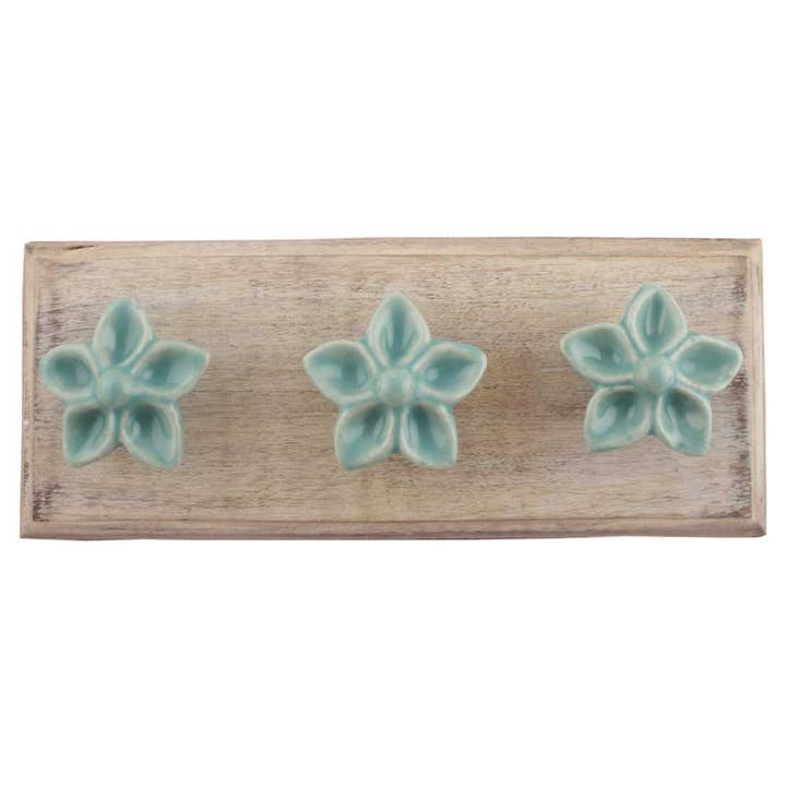 6 Piece Flower Decorative Wall Hooks Entryway Hanger for wholesale by Daana Paani LLC