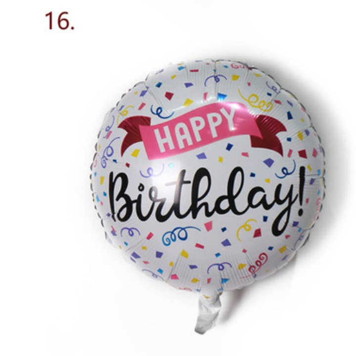 My Wholesale Warehouse - Wholesale Balloon - Generise Large 18" Inch Helium & Self Inflating Happy Birthday Foil Party Balloons with String and Straw8