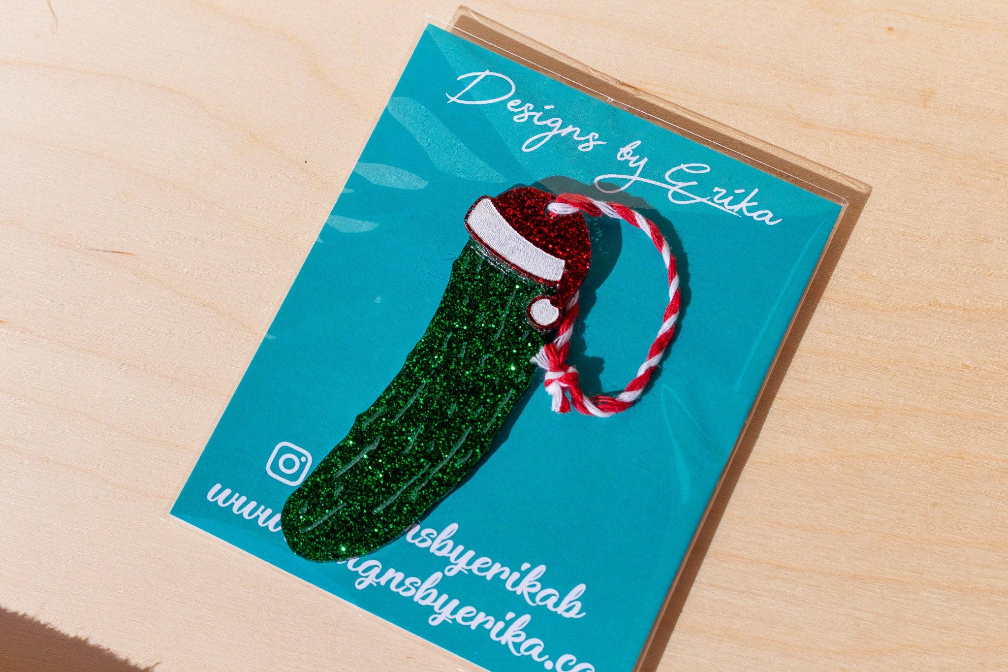 Designs by Erika - Wholesale Ornament - Santa Pickle Ornament1