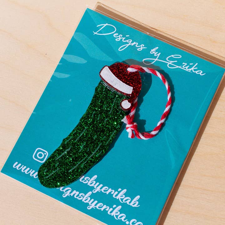 Designs by Erika - Wholesale Ornament - Santa Pickle Ornament1