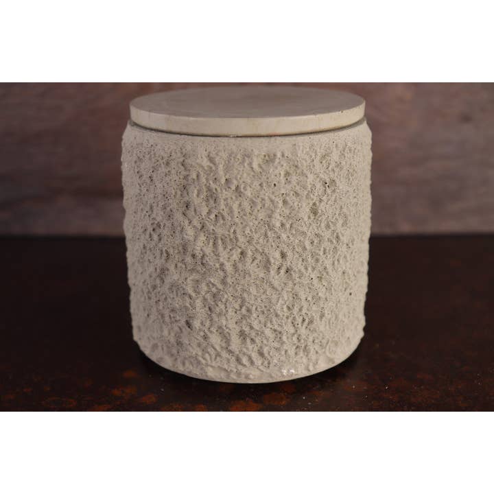 Concrete Candle | Desert Modern | Moss Color for wholesale by Atrium Apothecary Inc