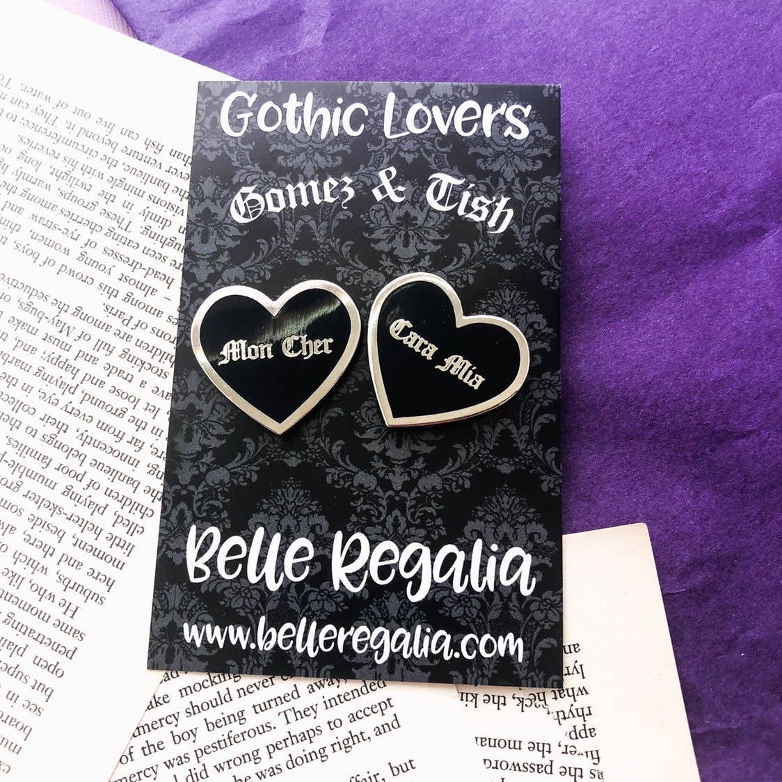 Belle's Books & Candles - Wholesale Lapel pin/button - Mon Cher Cara Mia Pins - Enamel Pin0