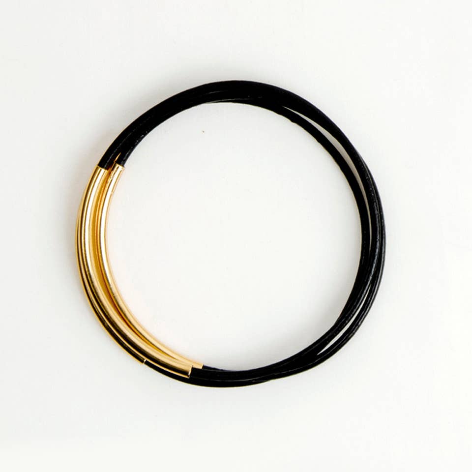 Altiplano - Wholesale Bangle Bracelet - Leather and Metal Bar Bangles4