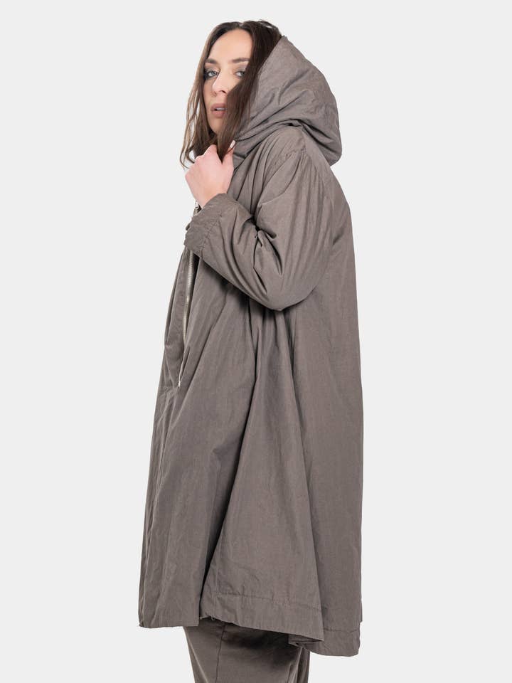 Baci & Amici Fashion - US Continental - Wholesale Coat - Women's - Zip Up Hooded Swing Coat8