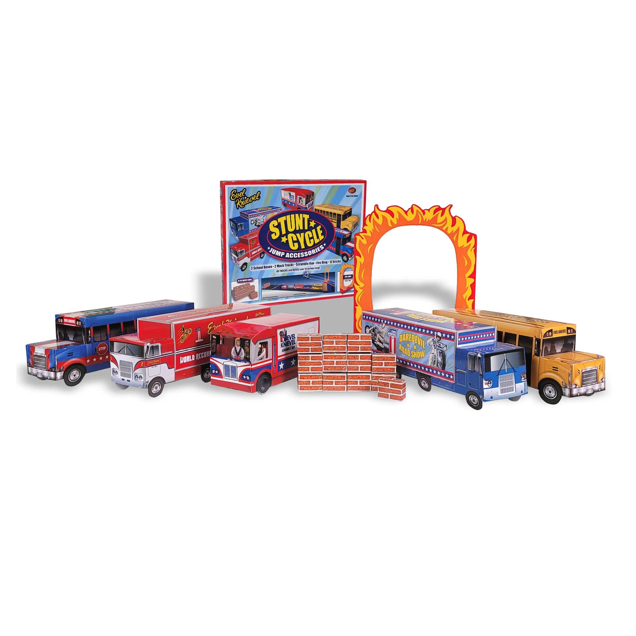 California Creations - Wholesale Toy Set - Kids - Evel Knievel Stunt Cycle Jump Accessories1